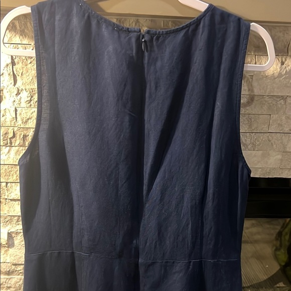 NWT LOFT Blue Linen Blend Sheath Dress size 12 - Picture 10 of 11